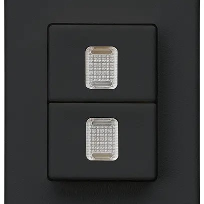 Interruttore a pulsante 2× AMD Hager FLF 10A/250V 3/1L illuminato nero 