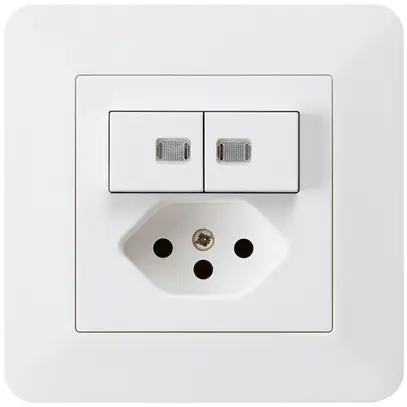 Combinazione luminosa INC 2×A-R/1P+T13 bianco kallysto.trend 2 lenti 