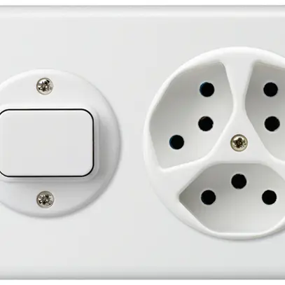 Combinazione INC I-I 3/1L+3×tipo 13 bianco basico orizzontale 