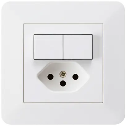 Combinaison ENC 2×A-R/1P+T13 blanc kallysto.trend avec sécurité enfants 