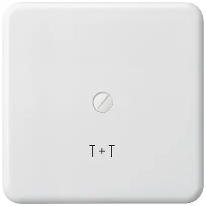 Placca di copertura basico grd.III mat.sint. bianco con incisione T+T 