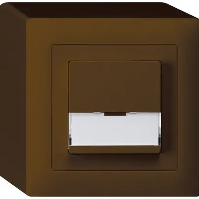Tasto di suoneria AP A/1L kallysto marrone con porta-etichetta 37×15mm 