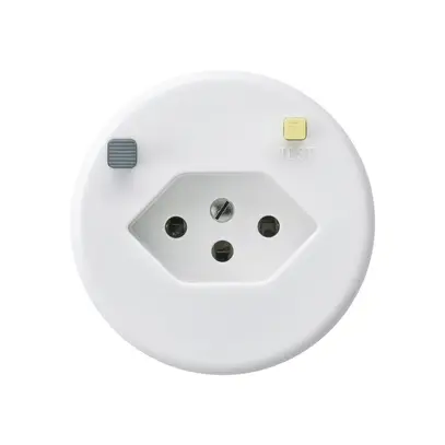 Presa basico A T13 FI 30mA bianco 