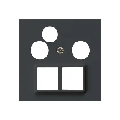 Placca frontale HMS kallysto per R/TV-dati nero 