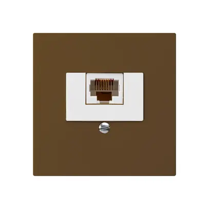 Insert pour prise de raccordement kallysto 1×RJ45u brun 