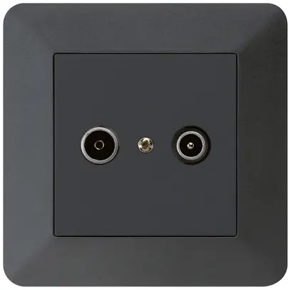 Presa di passaggio INC kallysto.trend R/TV 23dB nero 