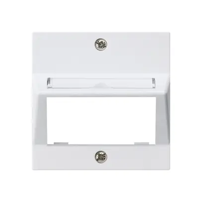 Piatta frontale kallysto per modulo multimedia uscita obliquo duroplast bianco 