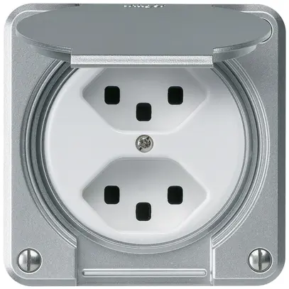 Presa INC robusto 2×tipo 23 alluminio 