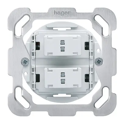 Inserto interruttore per tapparelle Hager 6A con 2 tasti di comando 