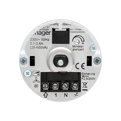 Einsatz Drehzahlsteller Hager 25…600VA 