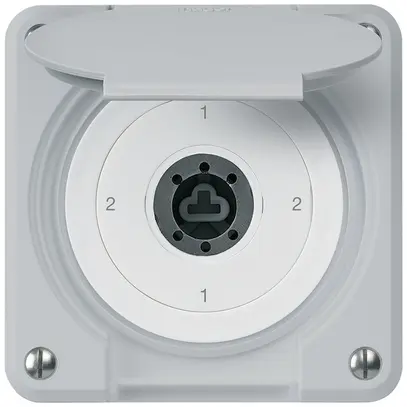 Interruttore a chiave INC robusto IP55 con copertura senza cilindro S3/1P grigio 