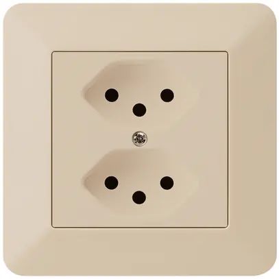 Prise ENC kallysto.trend 2×T13 beige avec sécurité enfants 