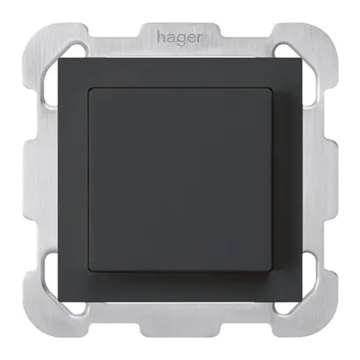 Pulsante INC kallysto CA nero con piastra di fissaggio 