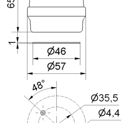 Lampada permanente BM 12…230V AC/DC rosso 