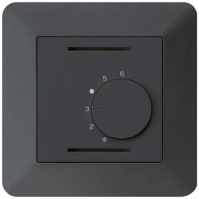 Termostato ambiente INC kallysto.trend nero senza interruttore 