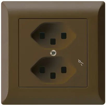 Presa INC Hager kallysto.line 2×T23 1×S C marrone 