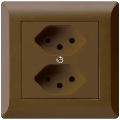 Presa 2×tipo 13 INC marrone 