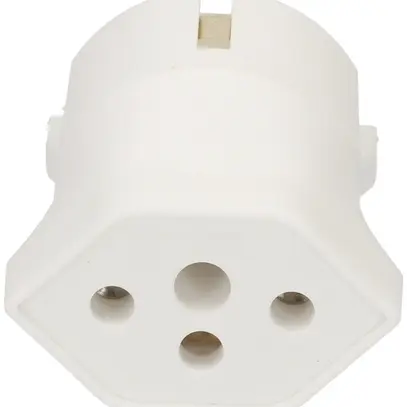 Adaptateur fixe MAX HAURI Shuko/T13 3L 250V 10A 2300W blanc 