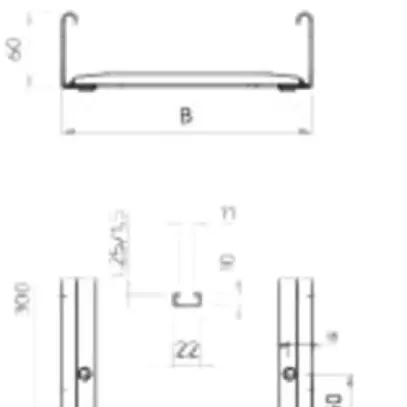 Kabelpritsche Bettermann LG 60×300×3000mm gelocht bandverzinkt 
