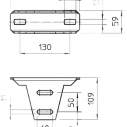 Plaque de tête Bettermann zinguée à chaud par immersion 