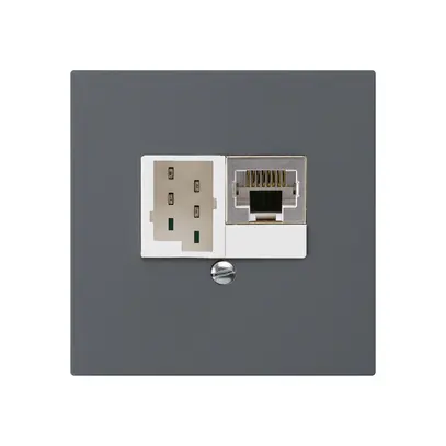 Boîte ENC kallysto 1×RJ45s+1×TT83 anthracite 