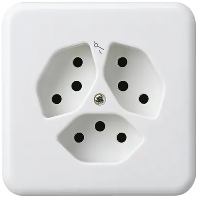 Prise ENC basico 3×type 13S blanc pour BOMI 