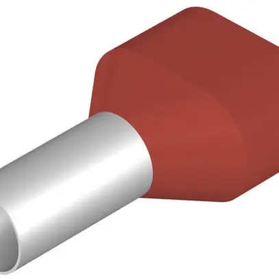 Capocorda doppio Weidmüller H isolato 2×10mm² 12mm rosso DIN sciolto 