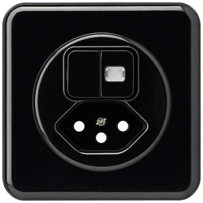 Kit frontal ENC basico 86×86mm noir avec 1 lentille p.combinaison grd.I S1/T13 