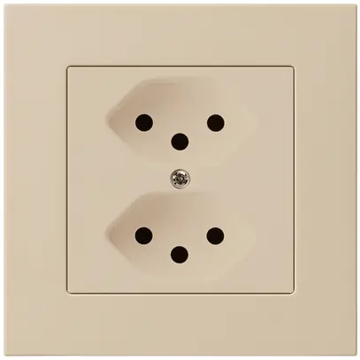 Prise ENC kallysto.pro 2×T13 beige avec sécurité enfants 