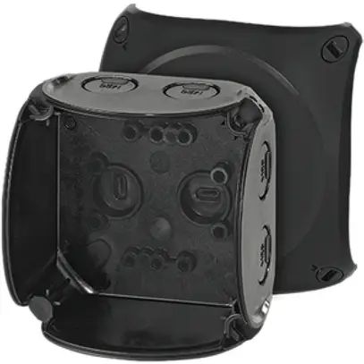 Boîte de dérivation AP Hensel KF B 2.5mm² sans bornes noir 