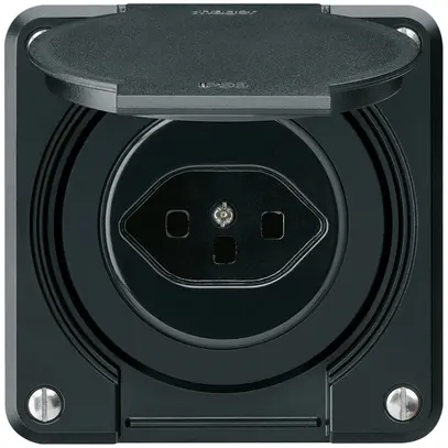 Presa INC robusto C tipo 23 nero con morsetto a innesto 