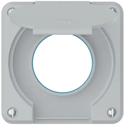Parte superiore robusto per presa IP55 con guarnizione tonda grigio chiaro 