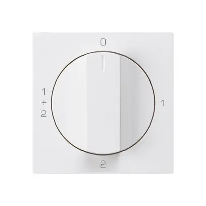 Kit frontal pour interrupteur rotatif S1 60×60mm kallysto 0-1-1+2-2 blanc 