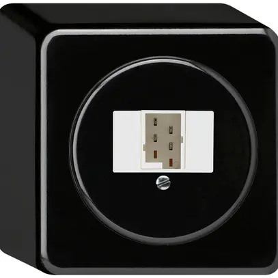 Boîte de raccordement AP basico 1×TT83 noir 