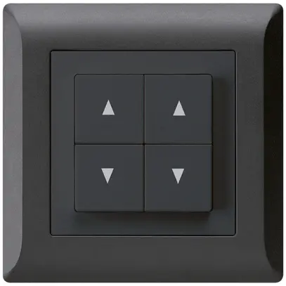 Interruttore per tapparelle INC kallysto.line nero con 4 tasti 
