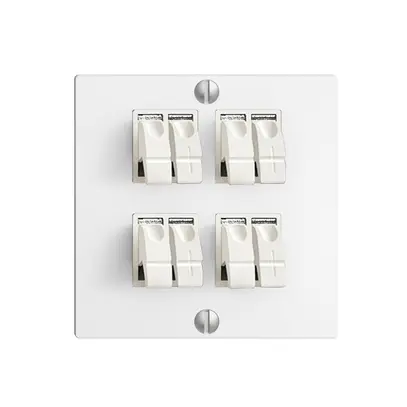 Presa audio EDIZIOdue F 4×bianco morsetto per 4 altoparlante 