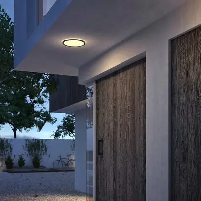 Plafoniera LED Philips Superslim 15W 1300lm 2700K IP54 nero 