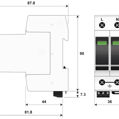Blitzstromableiter  Citel DAC1-13S-20-275 Typ 1+2, 2-polig 