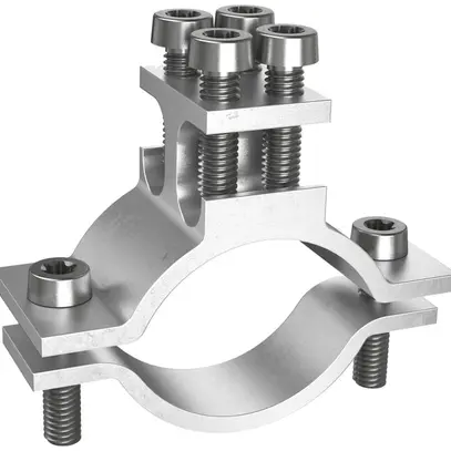 Brida di messa a terra AGRO 1…1 1/4" (33.5…41.9mm), 2×4…50mm²/Ø8mm 