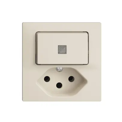 Combinazione lum.A-R/1L+T13 EDIZIOdue crema, con lente, LED giallo 