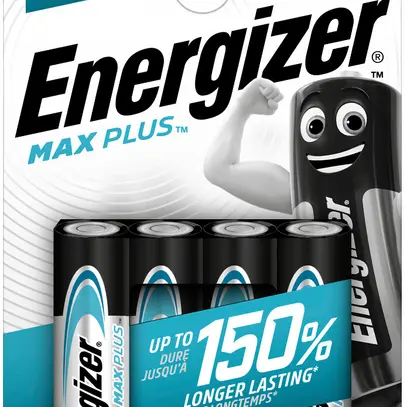 Pila alcalina Energizer Max Plus AA LR6 1.5V blister a 4 pezzi 