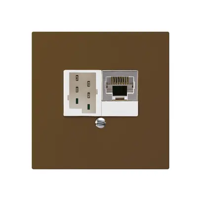 Scatola INC kallysto 1×RJ45s+1×TT83 marrone 