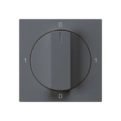 Kit frontal pour interrupteur rotatif S0 60×60mm kallysto 0-1-0-1 anthracite 