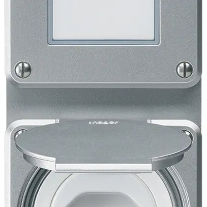 Combinaison ENC Hager robusto I-I verticale 3/1L+type 13, aluminium 