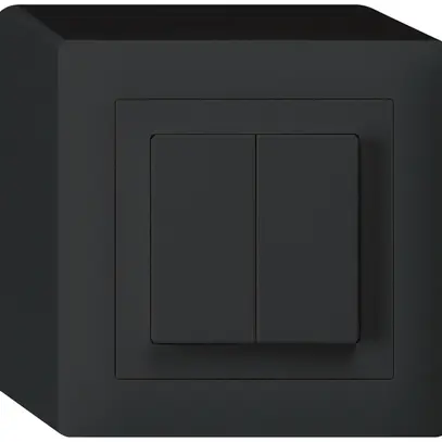 Interrupteur AP kallysto 1/3+3/1L noir 