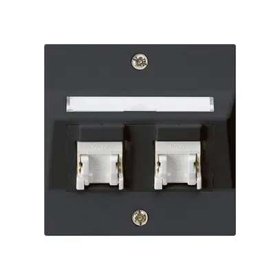 UP-Montage-Set kallysto A Kat.5e 2RJ45/u schwarz 