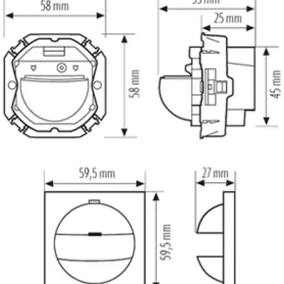 Rilevatore di movimento INC ESYLUX MD 180i/16 BASIC FEL SF EDUE bianco 