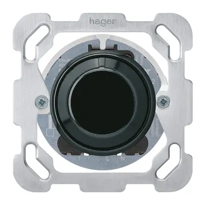 Varialuce rotativo universale INC Hager basico BM 20…400W/VA nero 