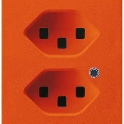 Prise FLF Hager 2×type 23 illuminé D orange 