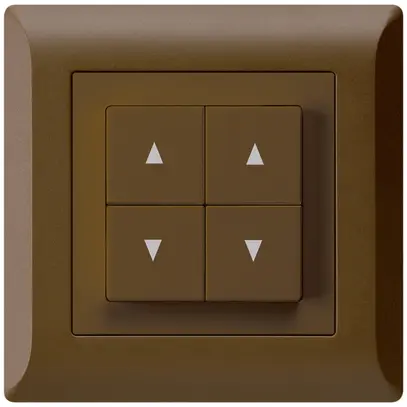 Interruttore per tapparelle INC kallysto.line marrone con 4 tasti 